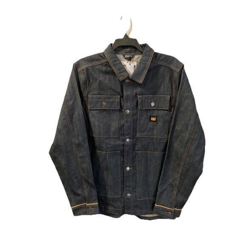 Selvedge Indigo Denim Jacket XL Caterpillar Utility Streetwear NWT CAT